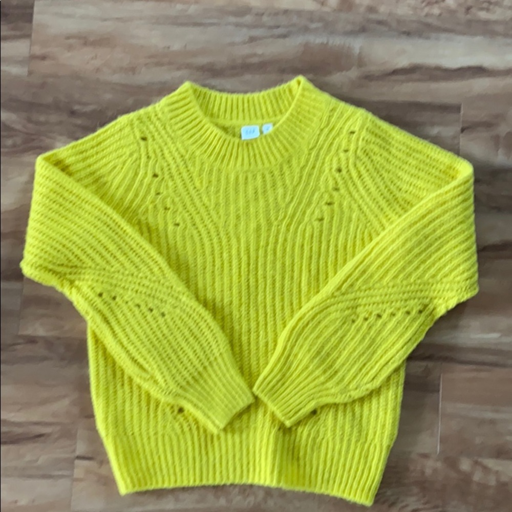 Gap woman’s brushed wool-blend pointelle crewneck - Picture 2 of 8